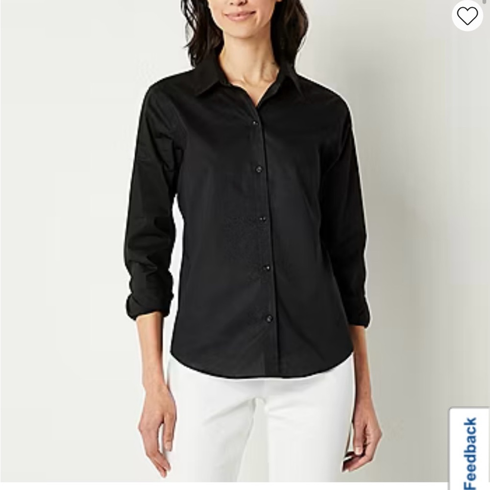 Black button-up shirt